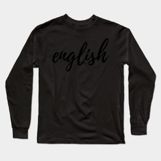 English Binder Label Long Sleeve T-Shirt